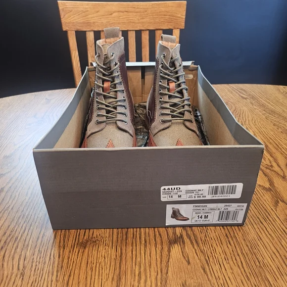 Stacy Adams Brown and Gray Lace-Up Boots - Picture 6 of 6